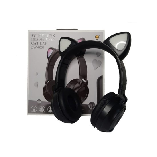 AURICULAR BLUETOOTH INALÁMBRICO CAT EAR ZW-028 PRETO